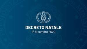 Decreto Natale  18 dicembre 2020 